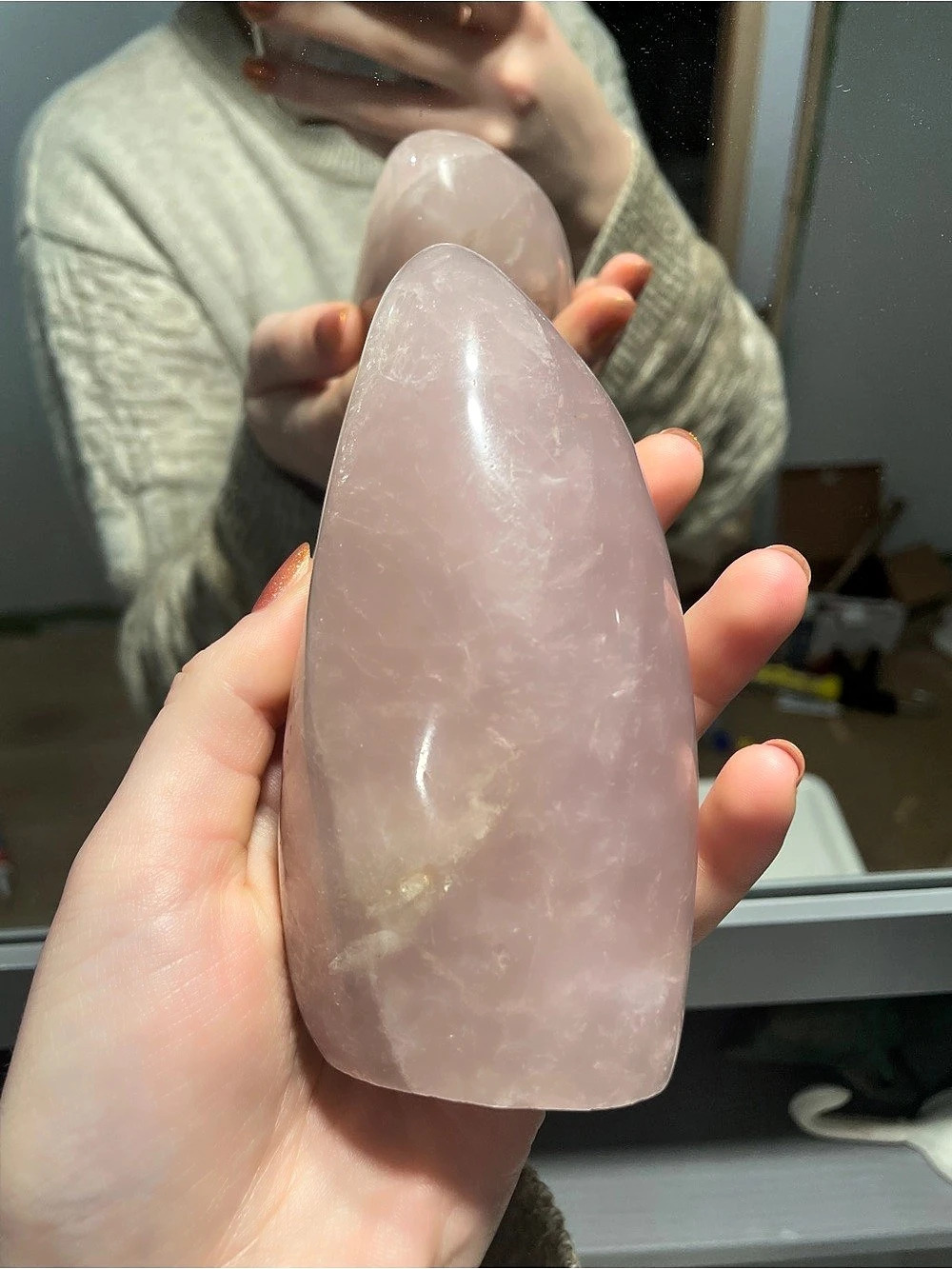 1.444 lbs Rose Quartz Freeform Crystal Decor (Bargain/ as-is)